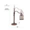 Lalia Home 25&#x22; Red Bronze Vintage Arched Table Lamp with Iron Mesh Shade